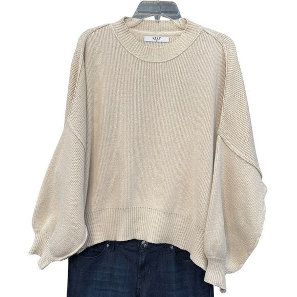 Grey Bandit Knit Sweater XS + DL1961 Cindy Slim Boot Jeans 27 Dark Wash - Picture 2 of 16